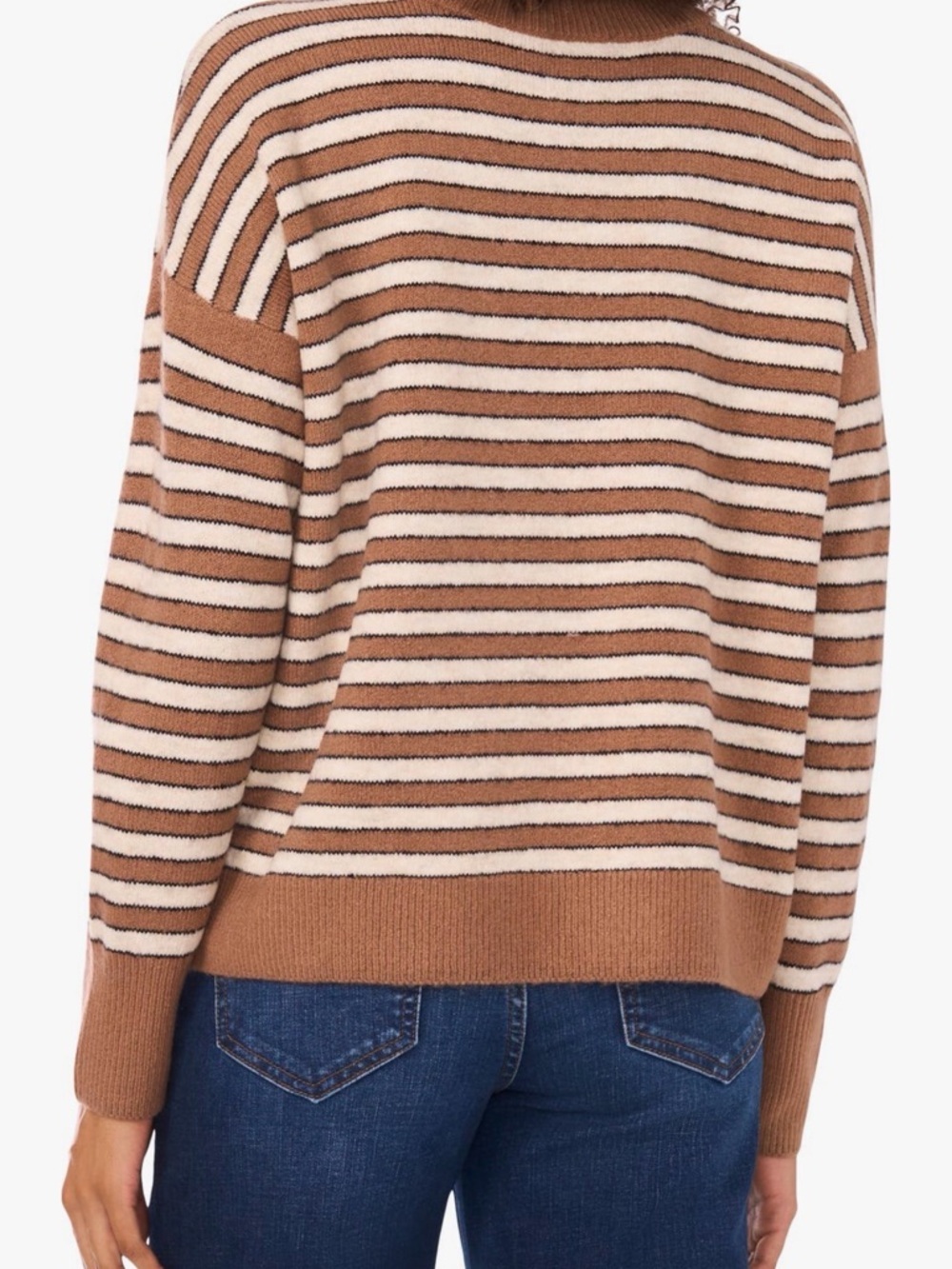 Halogen®Stripe Crewneck Sweater Medium - Picture 11 of 11